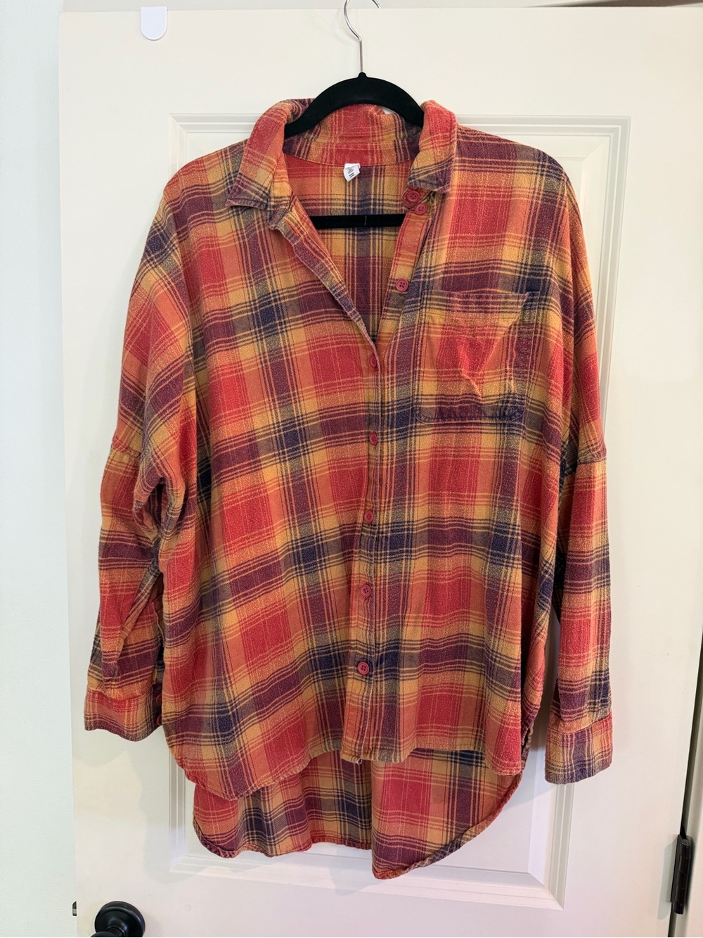 bp Red & Yellow Plaid Button-Down Shirt